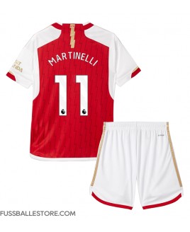 Günstige Arsenal Gabriel Martinelli #11 Heimtrikotsatz Kinder 2023-24 Kurzarm (+ Kurze Hosen)